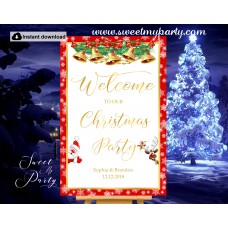 Christmas Party Welcome Sign,Holiday Party Welcome sign,(011ch) Christmas Party Welcome Sign,Holiday Party Welcome sign,(011ch)